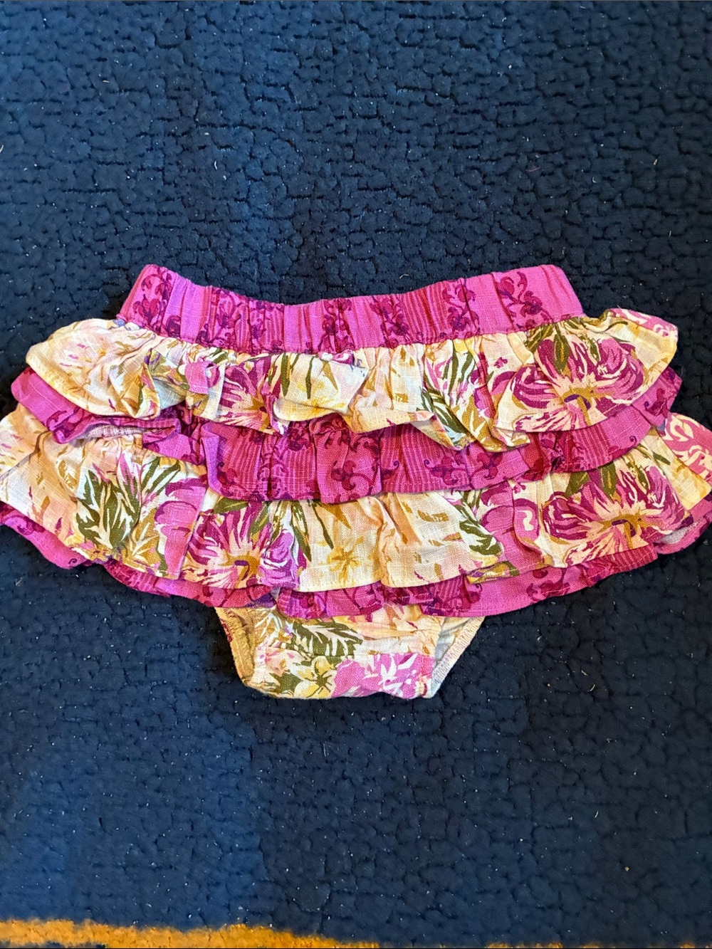 Matilda Jane Pink Floral Ruffle Diaper Cover